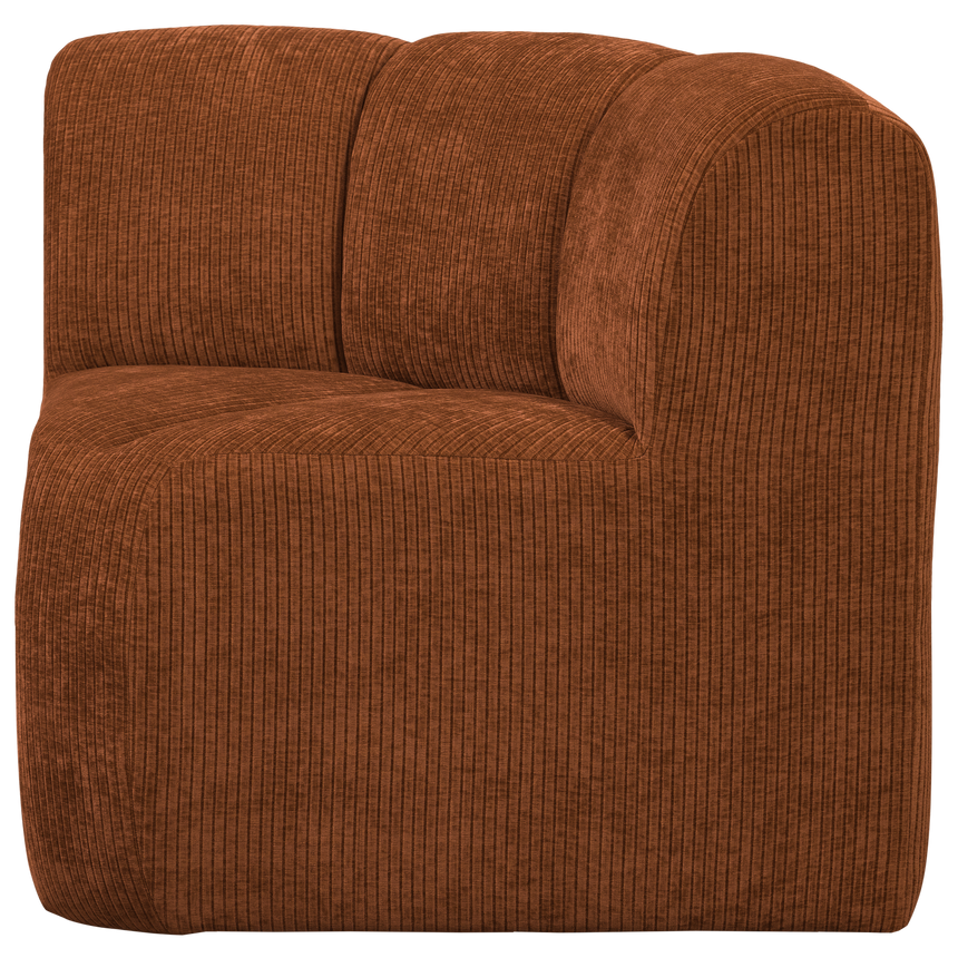 Mojo sarok étkezőpad háttámlával – Luxus bordázott szövetkárpittal