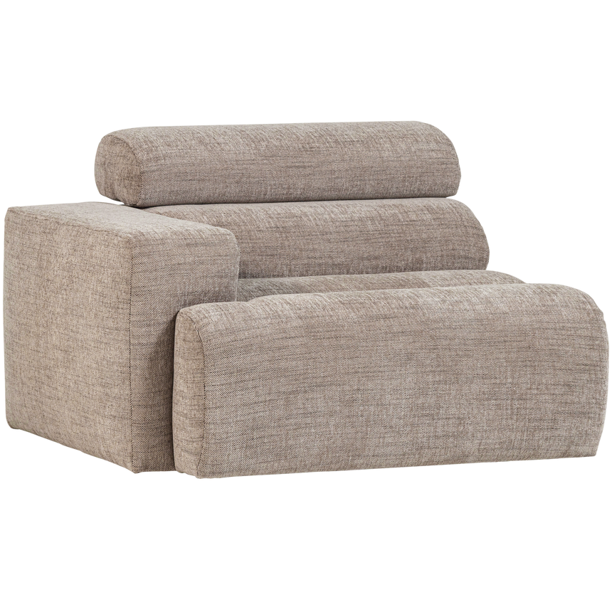 Novi 1 személyes kanapé modul – Bal oldali elem, állítható nyaktámasszal