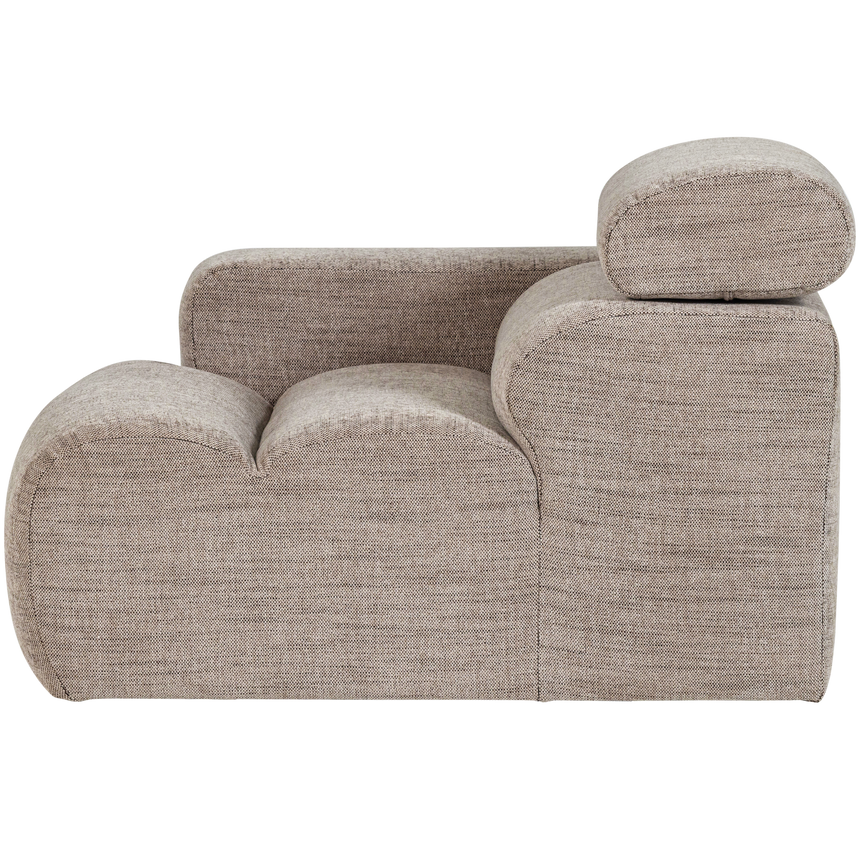 Novi 1 személyes kanapé modul – Bal oldali elem, állítható nyaktámasszal