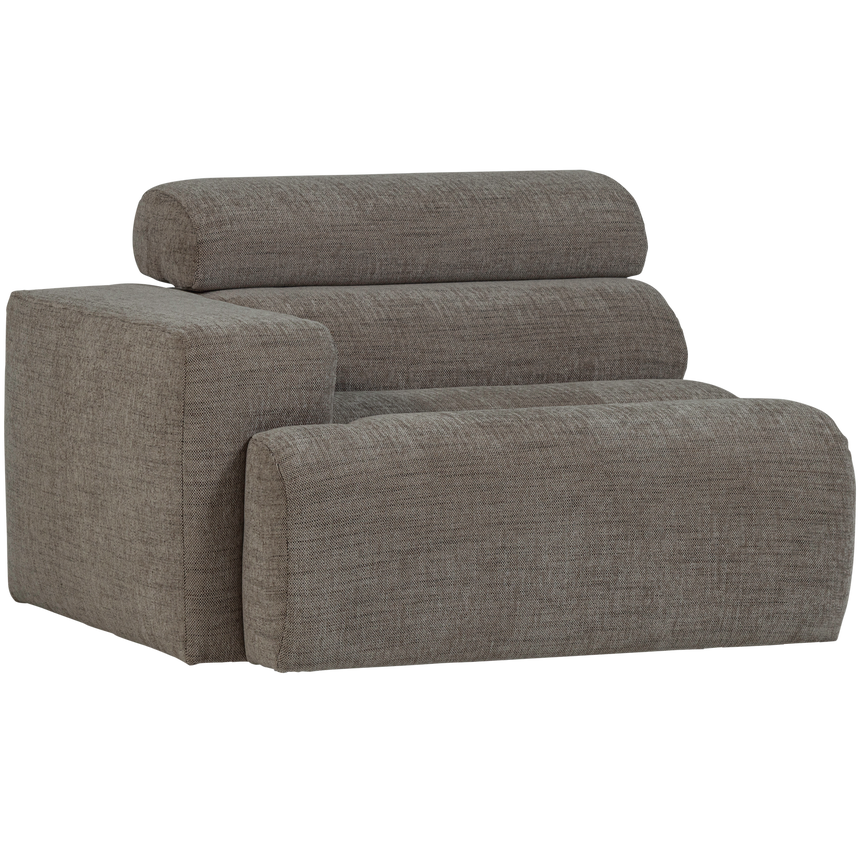 Novi 1 személyes kanapé modul – Bal oldali elem, állítható nyaktámasszal