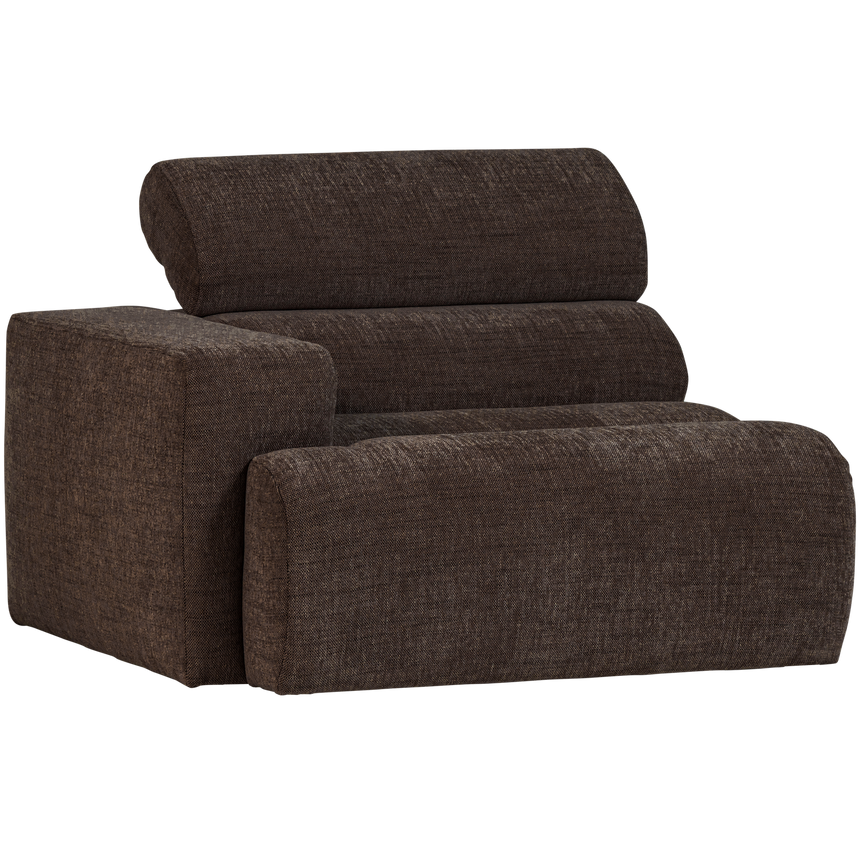 Novi 1 személyes kanapé modul – Bal oldali elem, állítható nyaktámasszal