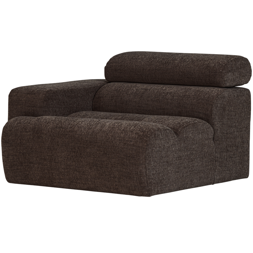 Novi 1 személyes kanapé modul – Bal oldali elem, állítható nyaktámasszal