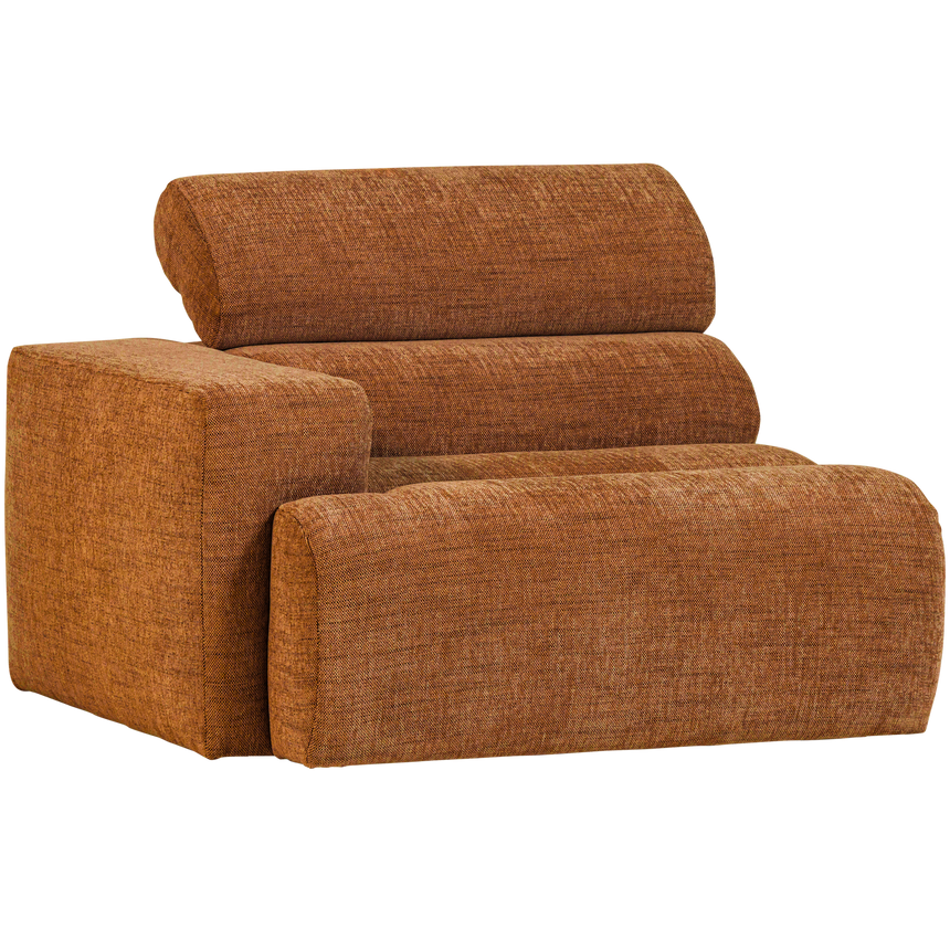 Novi 1 személyes kanapé modul – Bal oldali elem, állítható nyaktámasszal