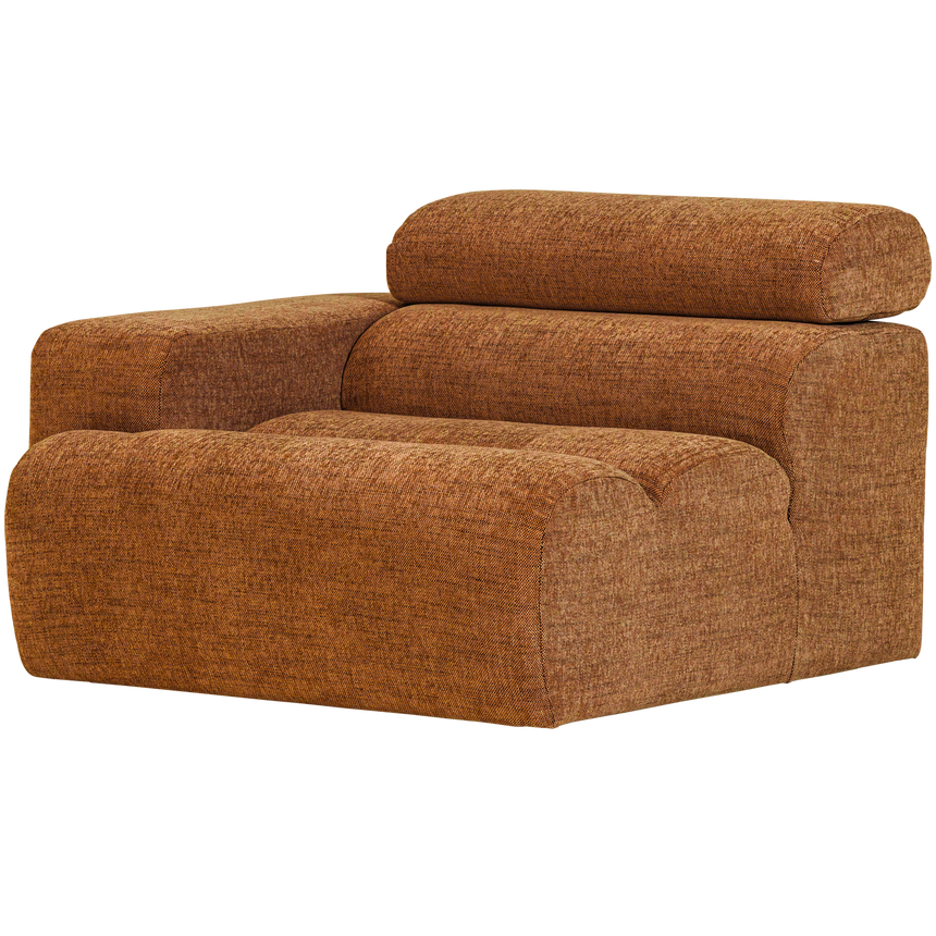 Novi 1 személyes kanapé modul – Bal oldali elem, állítható nyaktámasszal