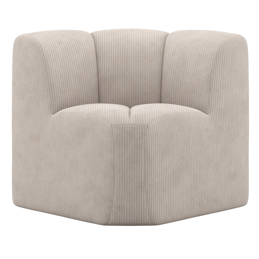 Mojo sarok étkezőpad háttámlával – Luxus bordázott szövetkárpittal