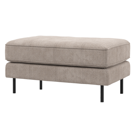 Rodeo lábakon álló hocker – Luxus bordázott szövetkárpittal