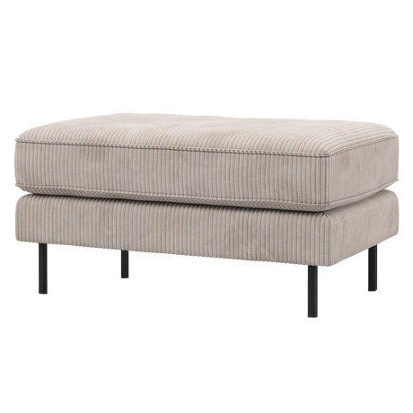 Rodeo lábakon álló hocker – Luxus bordázott szövetkárpittal