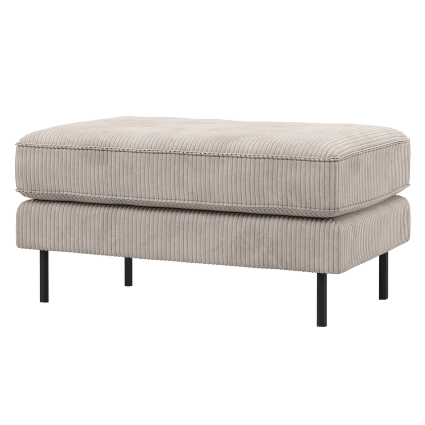 Rodeo lábakon álló hocker – Luxus bordázott szövetkárpittal