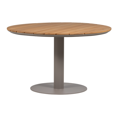 Vela kerek kerti étkezőasztal – Alumínium és FSC fa