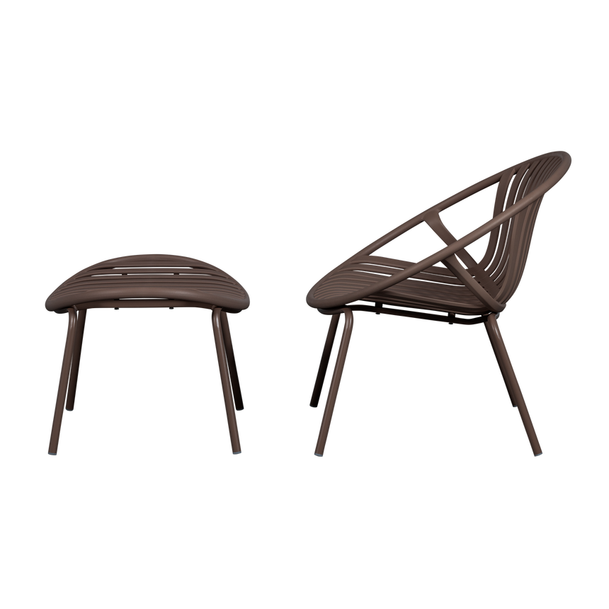 Bruce kerti fotel és lábtartó szett – Könnyed elegancia és teljes relaxáció