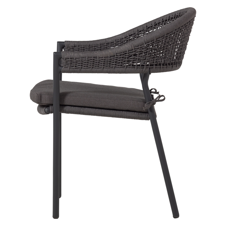 Rilo kerti szék – Alumínium vázzal és poliészter kötélfonattal