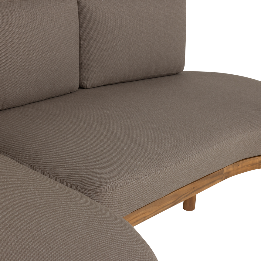 Zinto kerti sarokgarnitúra – Bal oldali kivitel, FSC akácfából