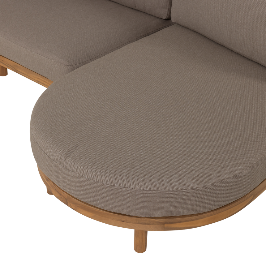 Zinto kerti sarokgarnitúra – Jobb oldali kivitel, FSC akácfából