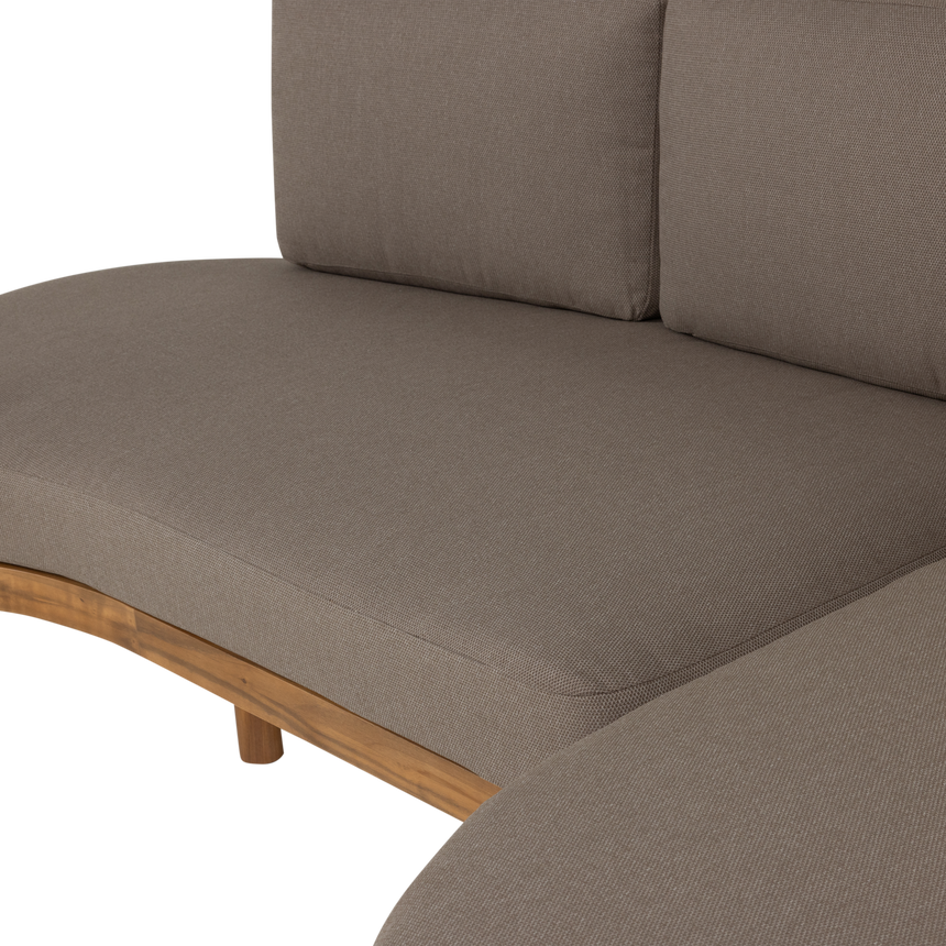 Zinto kerti sarokgarnitúra – Jobb oldali kivitel, FSC akácfából