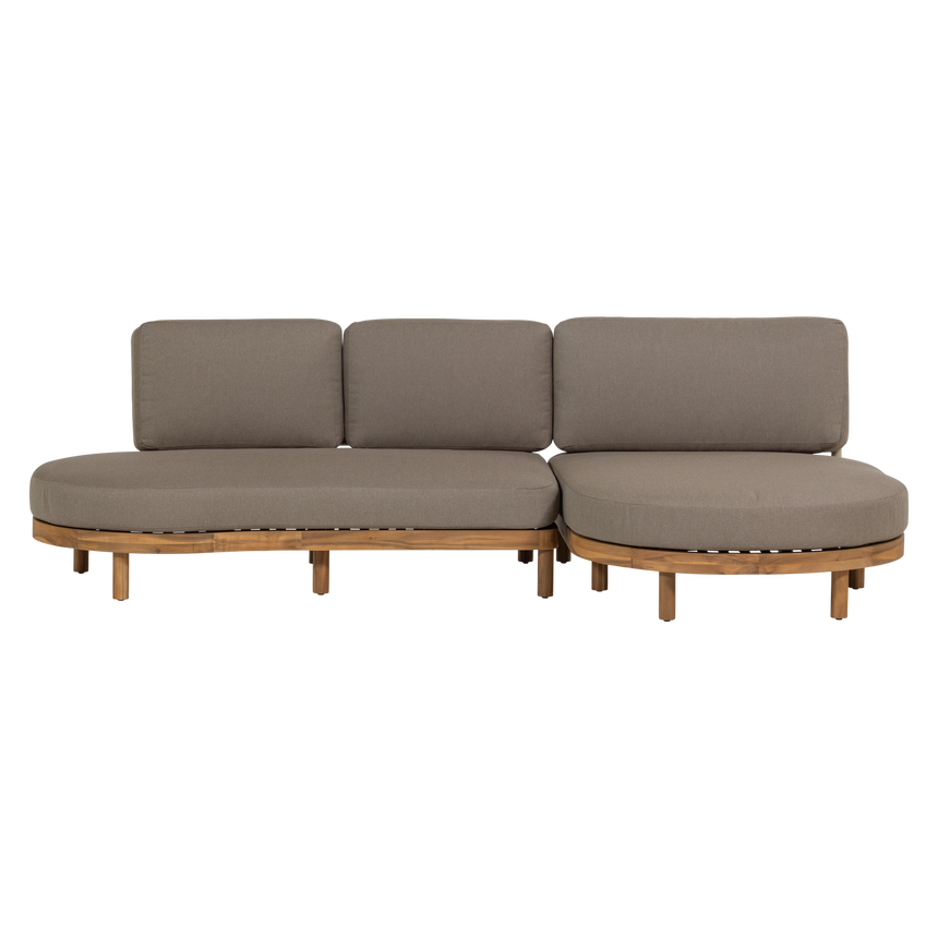 Zinto kerti sarokgarnitúra – Jobb oldali kivitel, FSC akácfából