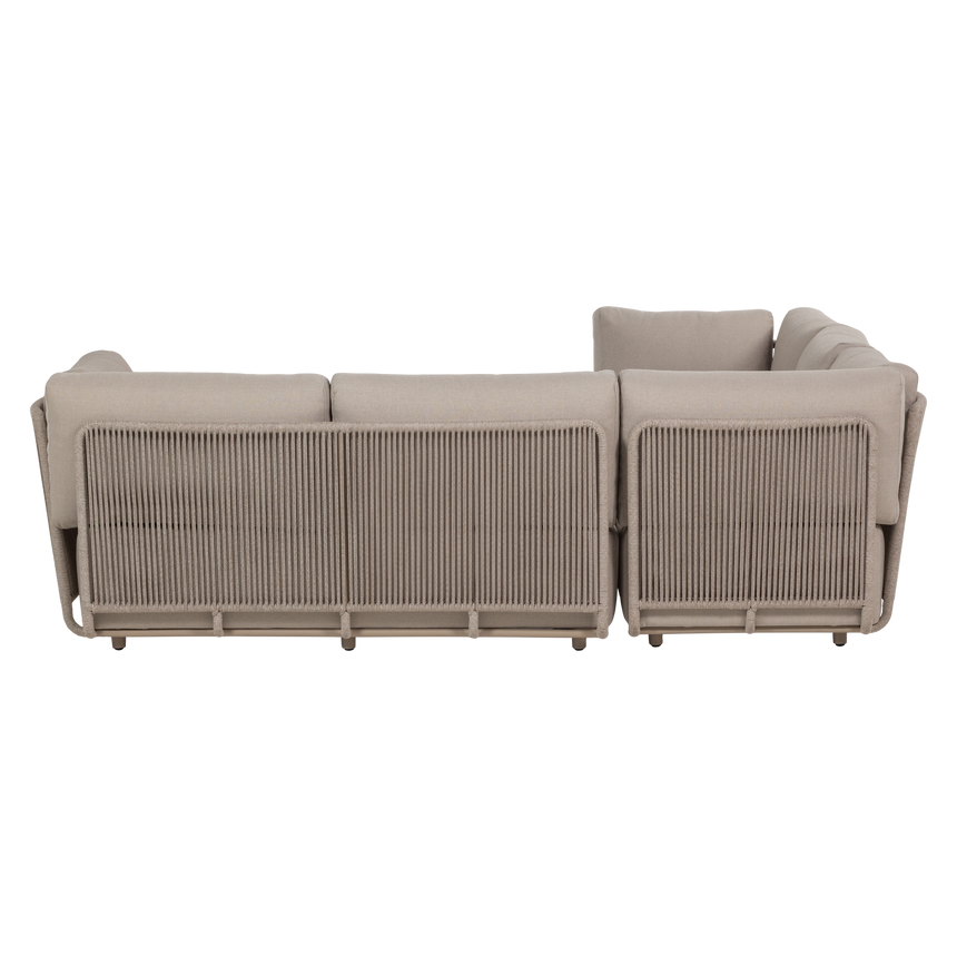 Sora kerti lounge sarokgarnitúra – Fém vázzal és kötélfonattal