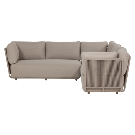 Sora kerti lounge sarokgarnitúra – Fém vázzal és kötélfonattal