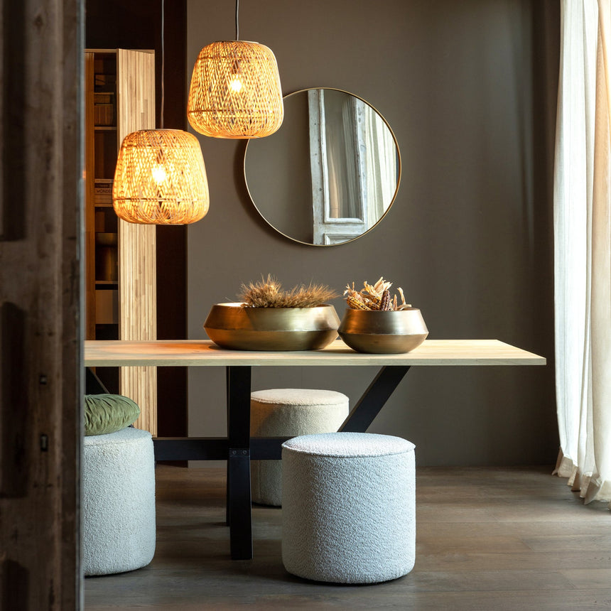 Sara magas puff – Puha bouclé kárpitozás és elegancia