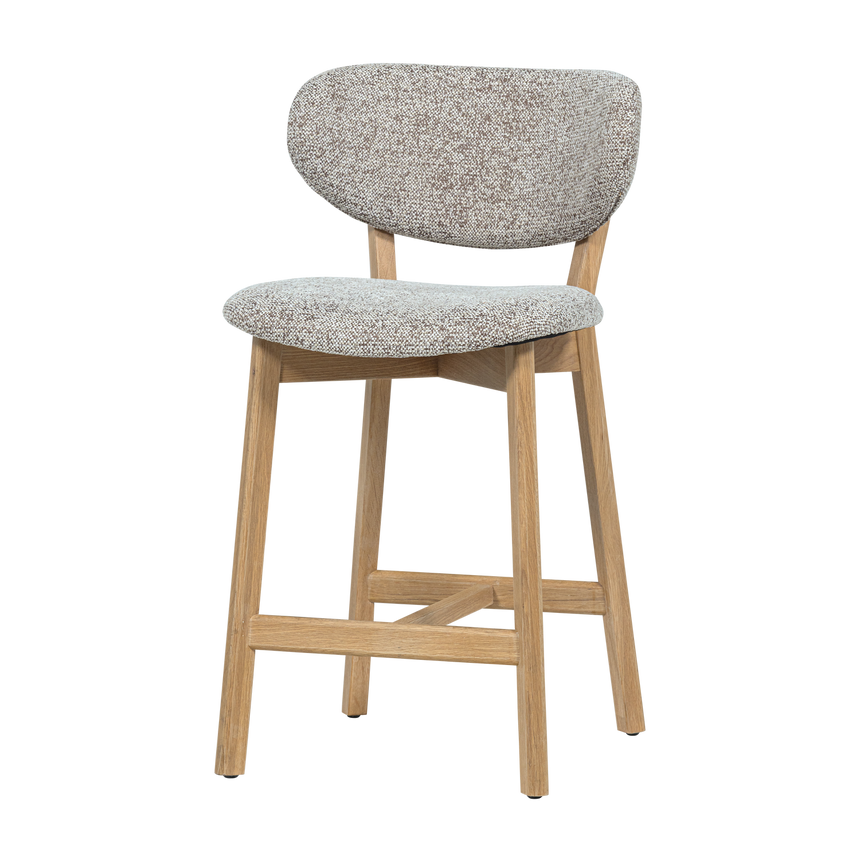 Udar bárszék – Barna kárpitozás, tölgyfa vázzal