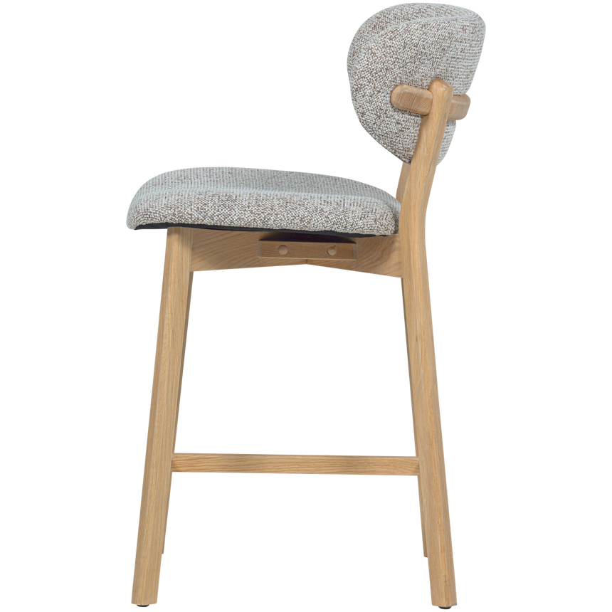 Udar bárszék – Barna kárpitozás, tölgyfa vázzal