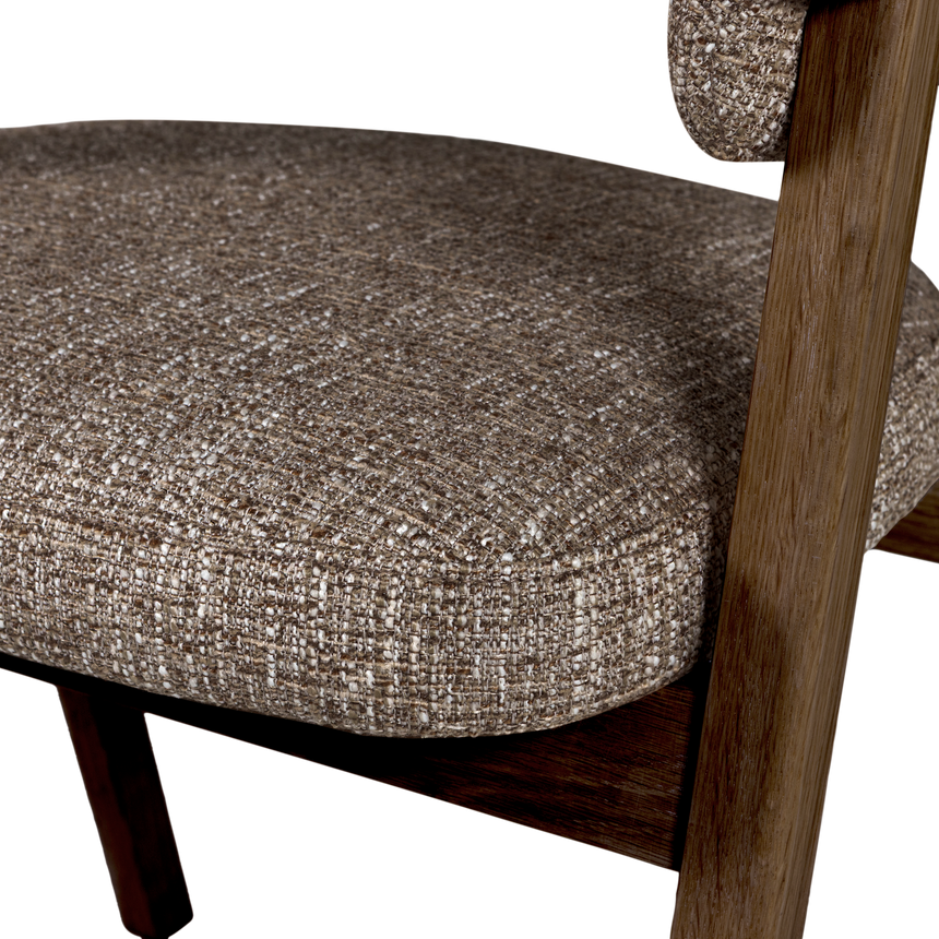 Tunar karfás étkezőszék – Tölgyfa és szövött kárpit