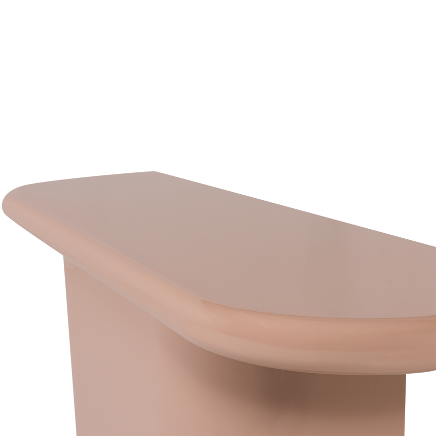 Nocta konzolasztal – Magasfényű világosrózsaszín fa