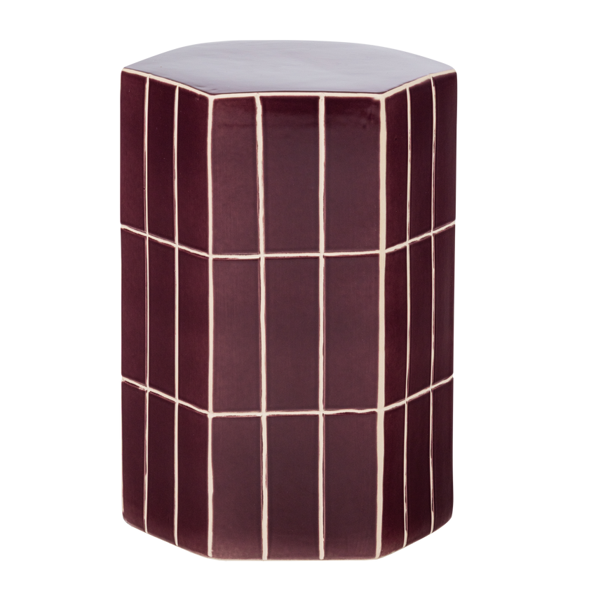 Plu dekoratív lerakóasztal – Karakteres design, mázas kerámiából