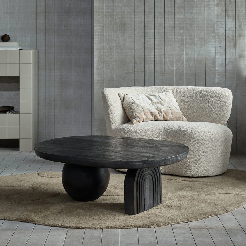 Stone balos design fotel – Organikus formák és puha bouclé kárpit