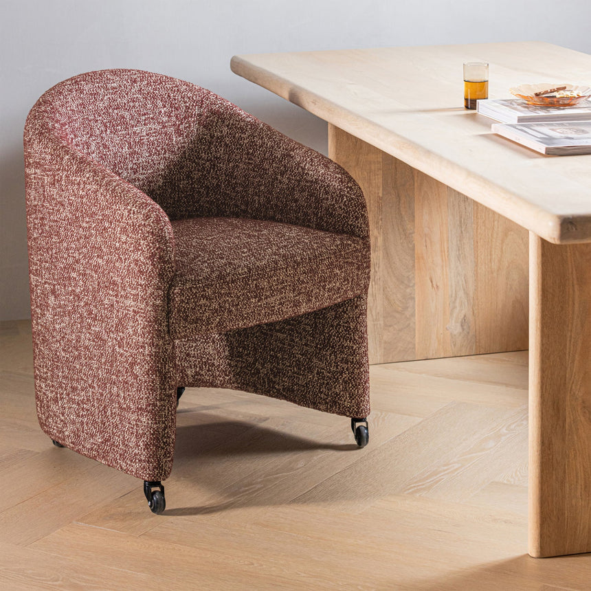 Cordo forgófotel kerekekkel – Melange kárpitozás