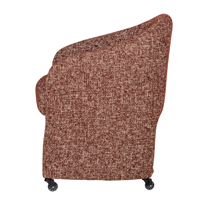 Cordo forgófotel kerekekkel – Melange kárpitozás