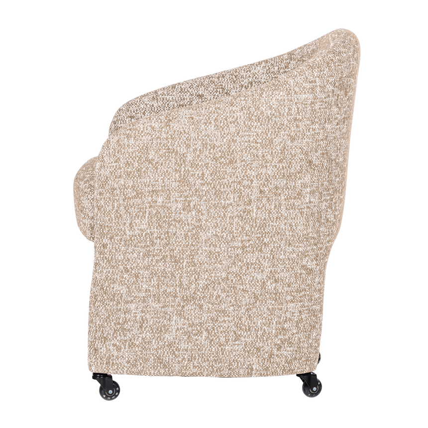 Cordo forgófotel kerekekkel – Melange kárpitozás