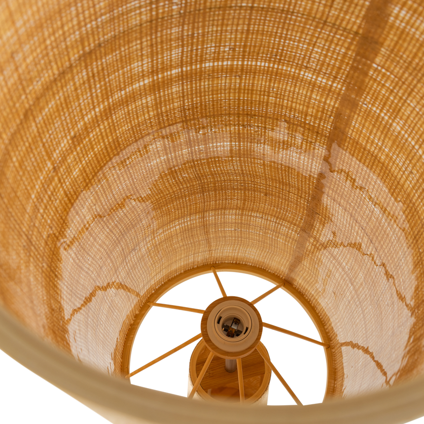 Syro állólámpa – Természetes raffia kárpitozással