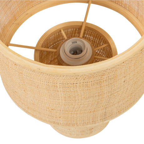 Syro asztali lámpa – Természetes raffia kárpitozással