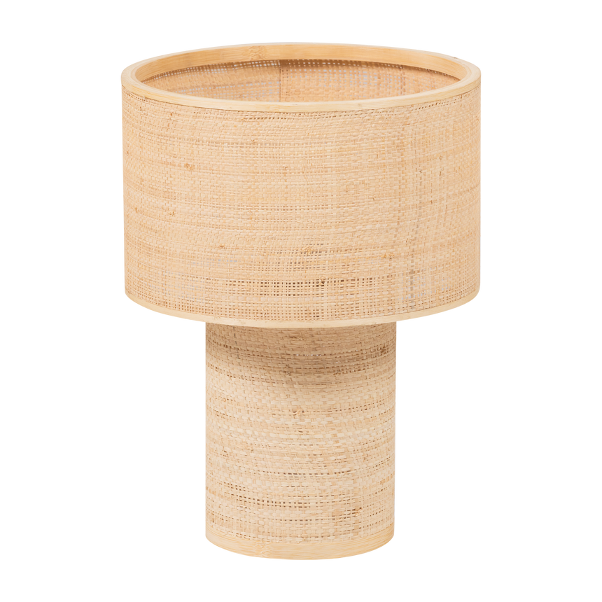 Syro asztali lámpa – Természetes raffia kárpitozással