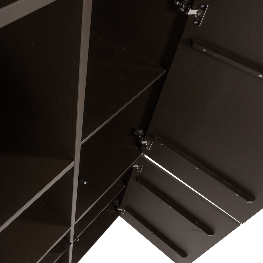 Meggy tárolószekrény (jobbos) – Csiszolt fenyőfa, 108 cm