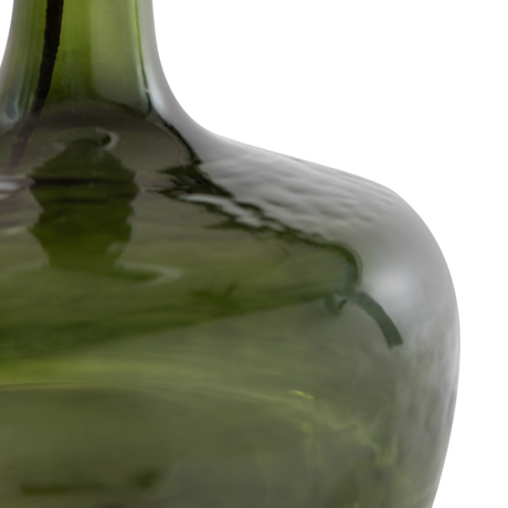 Luma asztali lámpa – Üveg talppal és természetes ernyővel