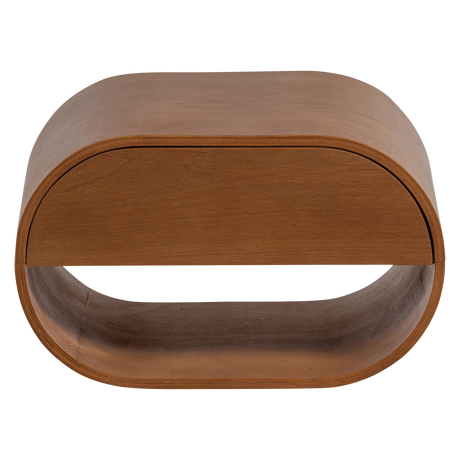 Momo függesztett éjjeliszekrény / fiókos elem – Lágy ívekkel, látható erezettel