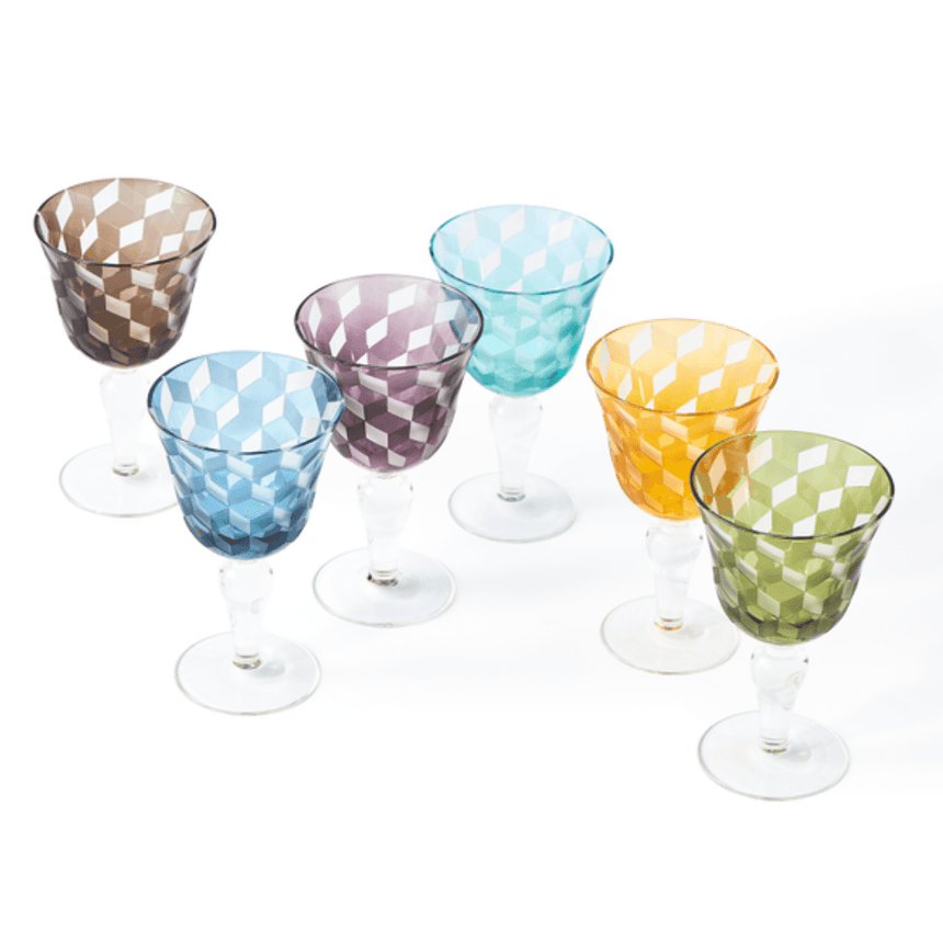 Blocks glass wine glass set