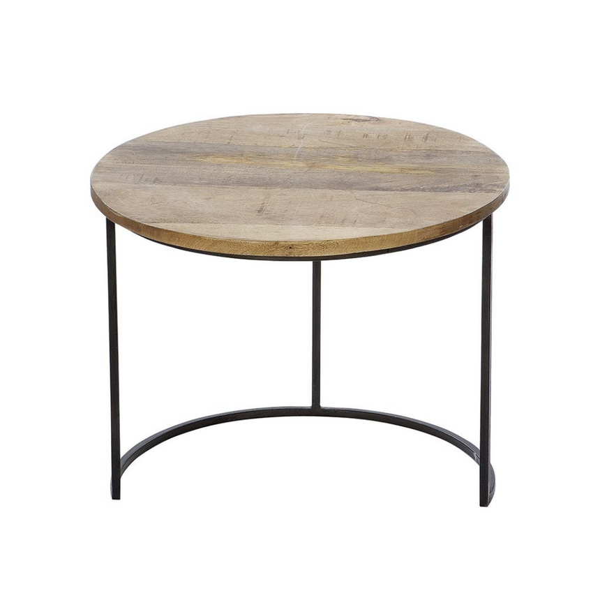 Camara wooden round storage table set