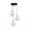 Lava 3-bulb dark gray glass pendant lamp