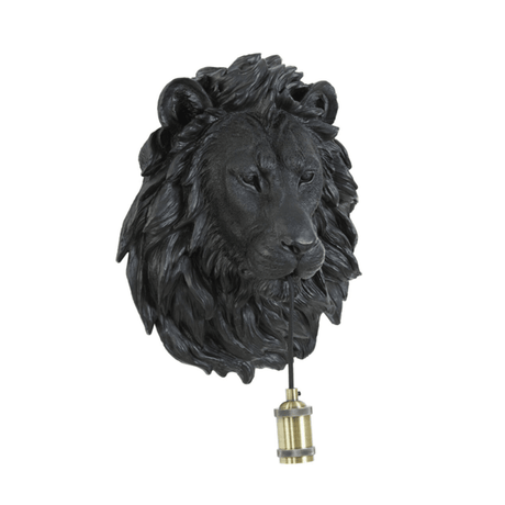 Lion resin wall lamp