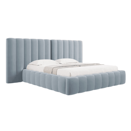Kelp wide velvet bed frame 180x200