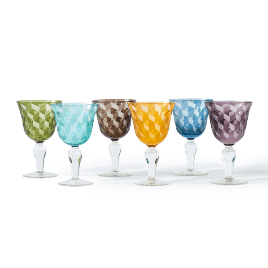 Blocks glass wine glass set