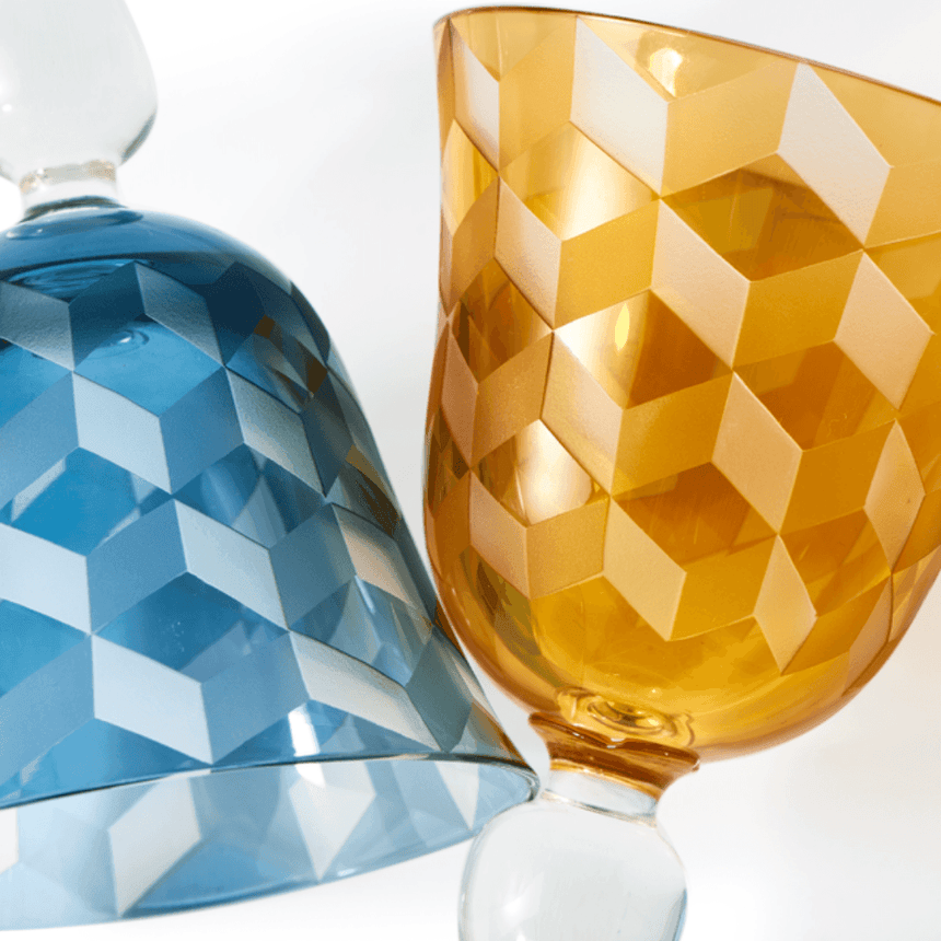 Blocks glass wine glass set