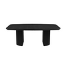 Mana extendable wooden dining table with black legs