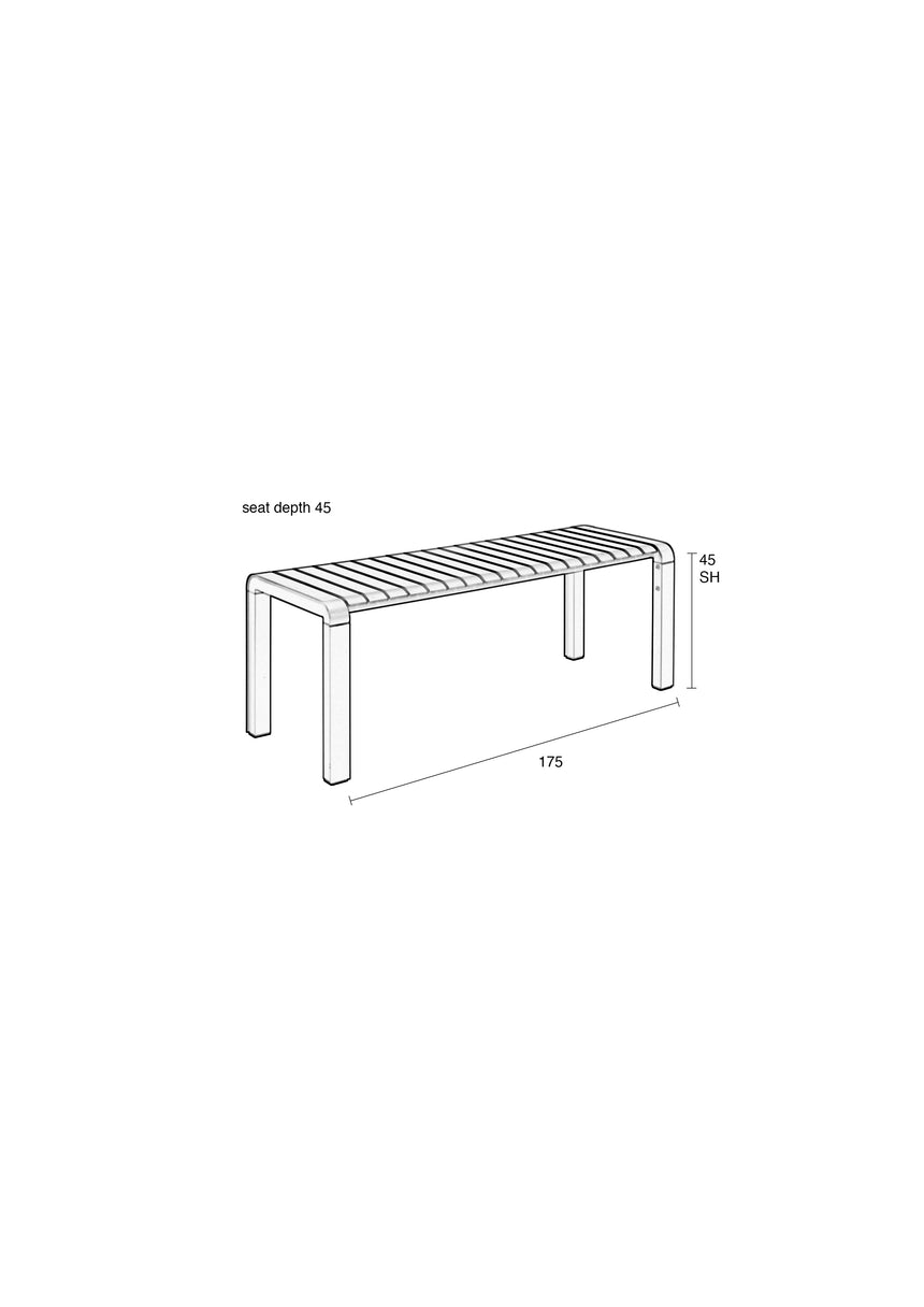 Vondel fém kerti pad 175x45