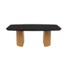 Mana extendable wooden dining table with natural legs