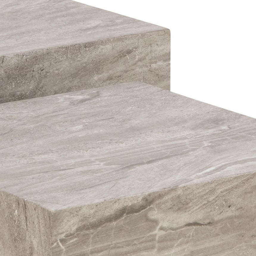 Dice marble effect coffee table set 100x60
