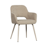 Murat fabric chair with dark brown legs