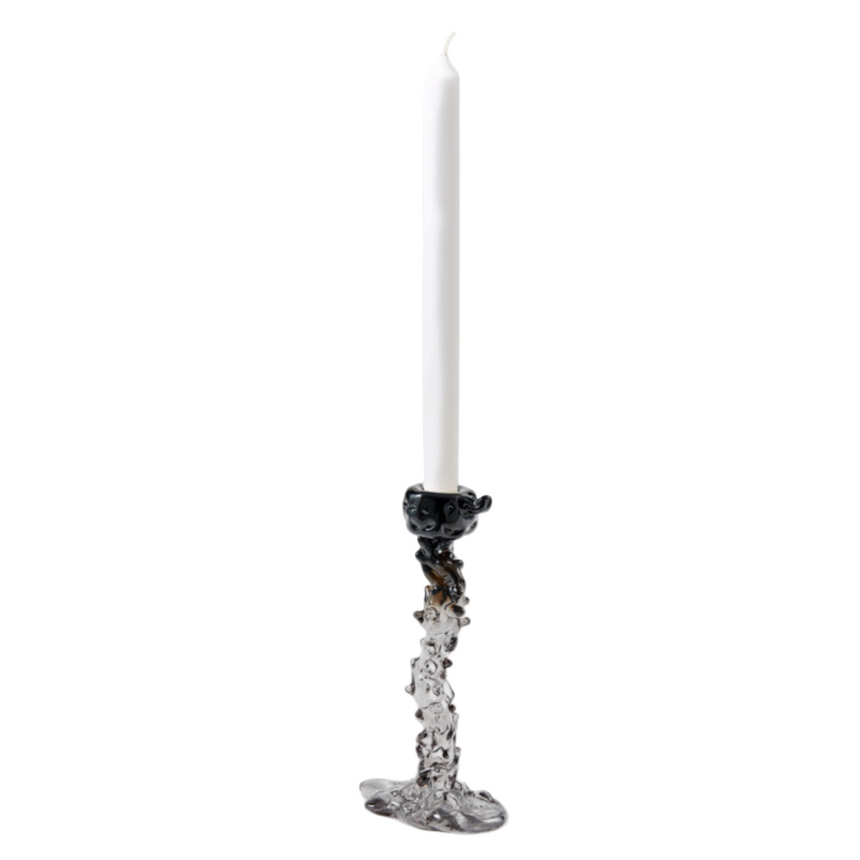 Drip glass candle holder 25cm